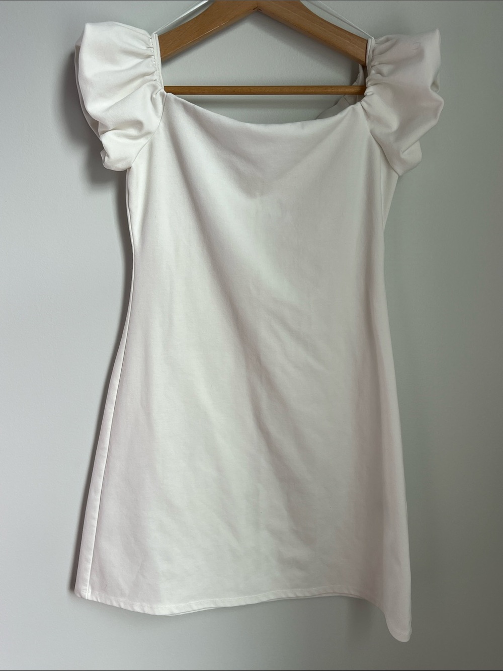 H&M | White Puff Sleeve Mini Dress Size M
